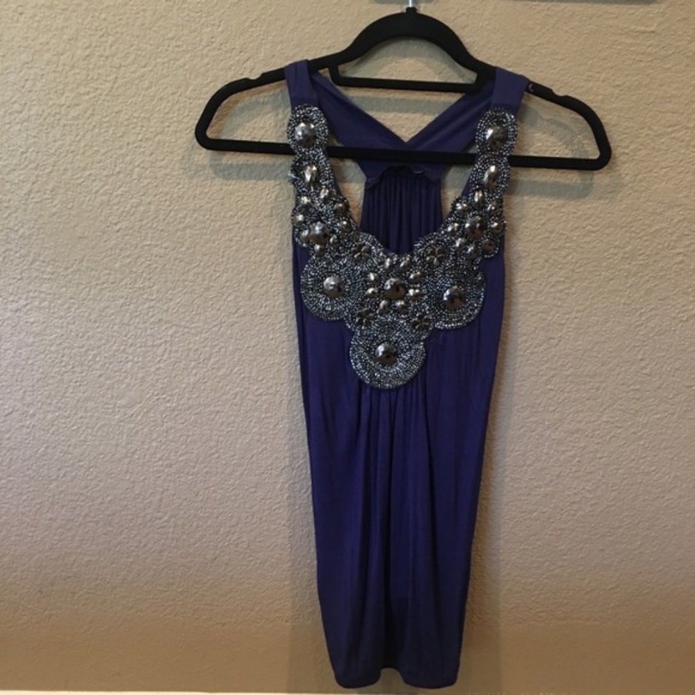[LIKE 🆕] Nordstrom: Blue Glam Rhinestones Top